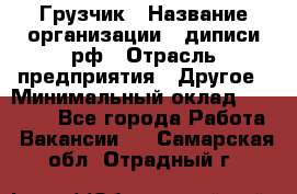 Грузчик › Название организации ­ диписи.рф › Отрасль предприятия ­ Другое › Минимальный оклад ­ 13 500 - Все города Работа » Вакансии   . Самарская обл.,Отрадный г.